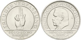 Gedenkmünzen
3 Reichsmark Schwurhand
1929 D. fast Stempelglanz