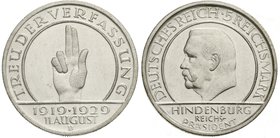 Gedenkmünzen
5 Reichsmark Schwurhand
1929 D. vorzüglich, etwas berieben
