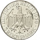Gedenkmünzen
3 Reichsmark Zeppelin
1930 J. gutes vorzüglich, Kratzer