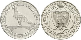 Gedenkmünzen
5 Reichsmark Rheinstrom
1930 A. prägefrisch/fast Stempelglanz