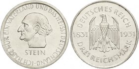 Gedenkmünzen
3 Reichsmark Stein Reichsfreiherr
1931 A. fast Stempelglanz