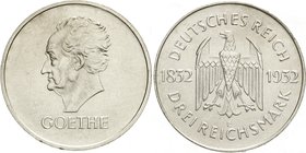 Gedenkmünzen
3 Reichsmark Goethe
1932 E. vorzüglich