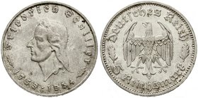 Gedenkmünzen
5 Reichsmark Schiller 1934
1934 F. fast Stempelglanz, Prachtexemplar mit feiner Tönung