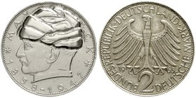 Bundesrepublik Deutschland
2 Deutsche Mark 1965 J. Max Planck. Mit aufgelötetem Turban. sehr schön/vorzüglich