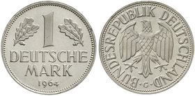 Kursmünzen
1 Deutsche Mark Kupfer/Nickel 1950-2001
1964 G. Polierte Platte