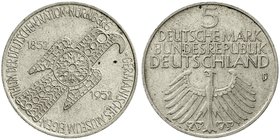 Gedenkmünzen
5 Deutsche Mark, Silber, 1952-1979
Germanisches Museum 1952 D. fast vorzüglich, winz. Randf.