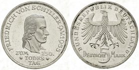 Gedenkmünzen
5 Deutsche Mark, Silber, 1952-1979
Schiller 1955 F. vorzüglich/Stempelglanz