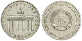5 Mark 1985, Brandenburger Tor. Auflage nur 3000 Ex.
Stempelglanz