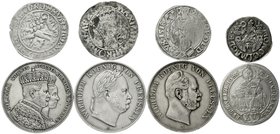 Deutsche Münzen bis 1871
8 Silbermünzen des 15. bis 19. Jh. Preussen Siegestaler 1866 A, Vereinstaler 1861 A, Krönungstaler 1861 A, Salzburg 15 Kreuz...