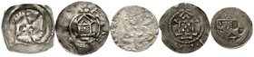 Deutsche Münzen bis 1871
5 Pfennige des Mittelalters. Aachen, Mainz, Nürnberg, Goslar, Österreich. schön bis sehr schön