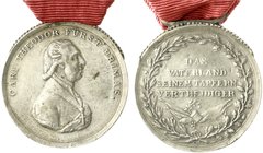 Deutschland
Deutsche Länder, bis 1918
Frankfurt: Silberne Ehrenmedaille mit dem Bild des Fürstprimas, verliehen 1809/1810. Stempel von L`Allemant. F...