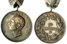 Bulgarien
Boris III., 1918-1943
Tragb. silberne Verdienstmedaille o.J. am Dreiecksband. Im defekten Originaletui. vorzüglich