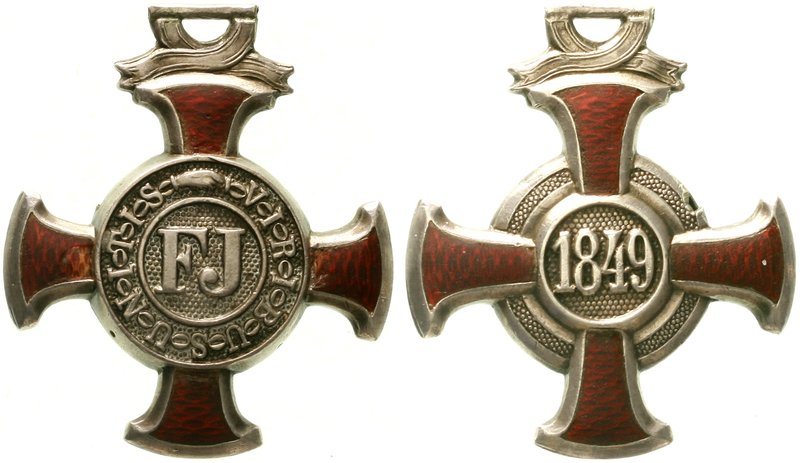 Österreich
Kaiserreich, bis 1918
Verdienstkreuz IV. Klasse 1849. Ring fehlt. G...