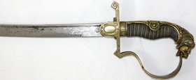 Blankwaffen
Deutschland
Preussen: Offiziers-Löwenkopfsäbel um 1900. Herstellerzeichen zwei Froschkönige und CZ, sowie Markung "I. Robrecht Hofliefer...