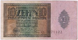 Die deutschen Banknoten ab 1871 nach Rosenberg
Deutsches Reich, 1871-1945
10 Billionen Mark 1.2.1924 Serie Q. III-