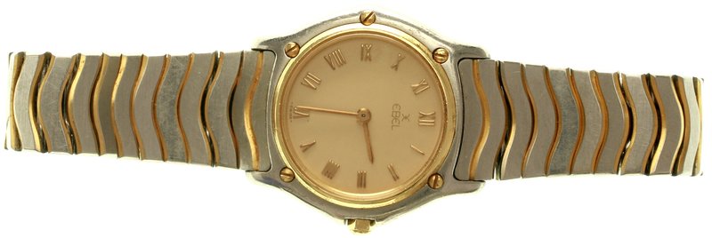 Uhren
Armbanduhren
Damenarmbanduhr EBEL Modell 12673620 "Wave Lady". Gehäuse u...