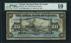 Canada Royal Bank of Canada $20 2.1.1913 Ch.# 630-12-12 PMG Very Good 10. 

HID09801242017