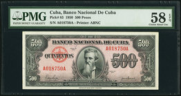 Cuba Banco Nacional de Cuba 500 Pesos 1950 Pick 83 PMG Choice About Unc 58 EPQ. 

HID09801242017