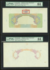 El Salvador Banco Salvadoreno 500 Colones ND (1924-29) Pick S199 Five Examples "Printer's Color Tint Book" PMG Choice Uncirculated 64. 

HID0980124201...