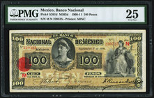 Mexico Banco Nacional de Mexicano 100 Pesos 1.9.1909 Pick S261d M302d PMG Very Fine 25. 

HID09801242017