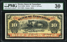 Mexico Banco de Tamaulipas 10 Pesos 31.8.1913 Pick S430b M521b PMG Very Fine 30. 

HID09801242017