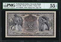 Netherlands Indies De Javasche Bank 25 Gulden 8.11.1938 Pick 80b PMG About Uncirculated 55 EPQ. 

HID09801242017