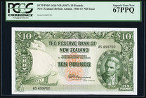 New Zealand Reserve Bank of New Zealand 10 Pounds ND (1967) Pick 161d PCGS Superb Gem New 67PPQ. 

HID09801242017