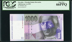 Slovakia Narodna Banka 1000 Korun 1.6.1995 Pick 24b PCGS Gem New 66PPQ. 

HID09801242017