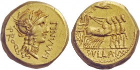 The Roman Republic 
 L. Cornelius Sulla Imperator with L. Manlius Torquatus Proquaestor. Aureus, mint moving with Sulla 82, AV 10.78 g. L·MANLI – PRO...