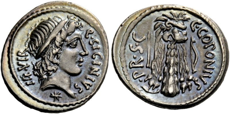 The Roman Republic 
 Imperatorial Issues 
 Q. Sicinius and C. Coponius. Denari...