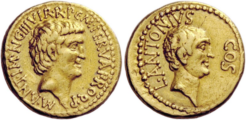 The Roman Republic 
 Imperatorial Issues 
 Marcus Antonius, Lucius Antonius an...