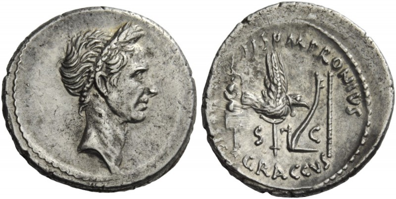 The Roman Republic 
 Imperatorial Issues 
 T. Sempronius Graccus. Denarius 40 ...