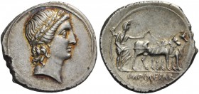 The Roman Empire 
 Octavian, 32 – 29 BC 
 Denarius, Brundisium or Roma 29-27 BC, AR 3.72 g. Laureate head of Apollo r. Rev. Octavian, veiled and lau...