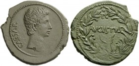 The Roman Empire 
 Octavian, as Augustus 27 BC – 14 AD 
 As, uncertain mint in Asia circa 25 BC, Æ 11.13 g. CAESAR Bare head r.. Rev. AVGVSTVS withi...