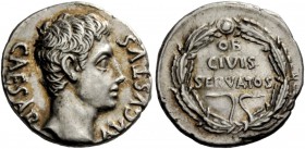 The Roman Empire 
 Octavian, as Augustus 27 BC – 14 AD 
 Denarius, Colonia Patricia circa 19 BC, AR 3.91 g. CAESAR – AVGVSTVS Bare head r. Rev. OB /...