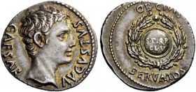 The Roman Empire 
 Octavian, as Augustus 27 BC – 14 AD 
 Denarius, Colonia Patricia circa 19 BC, AR 3.78 g. CAESAR – AVGVSTVS Bare head r. Rev. OB C...
