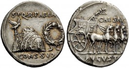The Roman Empire 
 Octavian, as Augustus 27 BC – 14 AD 
 Denarius, Colonia Patricia circa 18 BC, AR 3.78 g. S·P·Q·R PAREN[T] / CONS SVO Toga picta o...