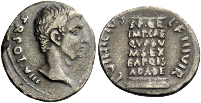 The Roman Empire 
 Octavian, as Augustus 27 BC – 14 AD 
 L. Vinicius. Denarius...
