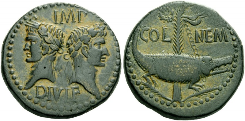 The Roman Empire 
 Octavian, as Augustus 27 BC – 14 AD 
 As, Nemausus circa 10...