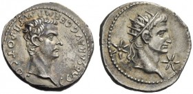 The Roman Empire 
 Gaius, 37 – 41 
 Denarius, Lugdunum 37-38, AR 3.72 g. C CAESAR AVG GERM P M TR POT COS Bare head of Gaius r. Rev. Radiate head of...