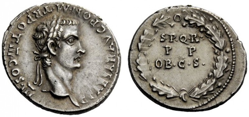 The Roman Empire 
 Gaius, 37 – 41 
 Denarius circa 40, AR 3.72 g. C CAESAR AVG...