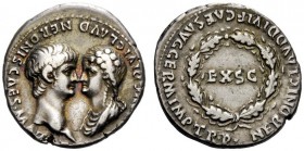 The Roman Empire 
 Nero augustus, 54 – 68 
 Denarius end of 54, AR 3.66 g. [AGRIPP] AVG DIVI CLAVD NERONIS CAES MAT[ER] Confronted busts of bare-hea...