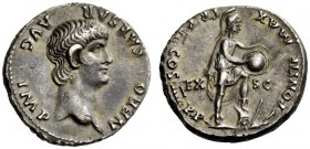 The Roman Empire 
 Nero augustus, 54 – 68 
 Denarius 60-61, AR 3.67 g. NERO CAESAR AVG IMP Bare head r. Rev. PONTIF MAX – TR P VII COS IIII P P / EX...