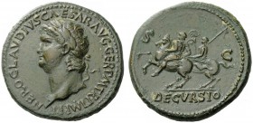 The Roman Empire 
 Nero augustus, 54 – 68 
 Sestertius circa 64, Æ 27.94 g. NERO CLAVDIVS CAESAR AVG GER P M TR P IMP P P Laureate head l. Rev. S – ...