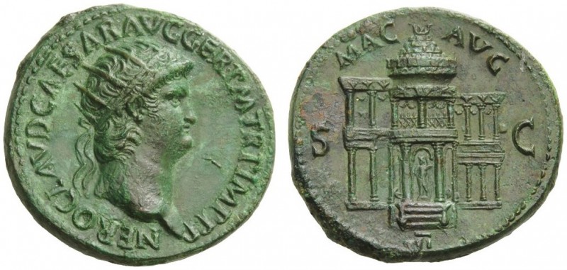 The Roman Empire 
 Nero augustus, 54 – 68 
 Dupondius circa 64, Æ 14.64 g. NER...