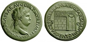 The Roman Empire 
 Nero augustus, 54 – 68 
 Sestertius Lugdunum circa 65, Æ 25.43 g. NERO CLAVD CAESAR AVG GER P M TR P IMP P P Laureate head r., wi...