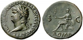 The Roman Empire 
 Nero augustus, 54 – 68 
 Sestertius circa 66, Æ 24.44 g. IMP NERO CLAVD CAESAR AVG GER P M TR P P P Laureate head with slight bea...