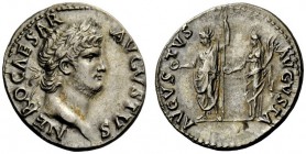 The Roman Empire 
 Nero augustus, 54 – 68 
 Denarius circa 64-68, AR 3.43 g. NERO CAESAR – AVGVSTVS Laureate head r. Rev. AVGVSTVS – AVGVSTA Nero, r...