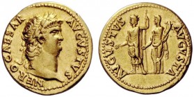 The Roman Empire 
 Nero augustus, 54 – 68 
 Aureus circa 64-68, AV 7.31 g. NERO CAESAR – AVGVSTVS Laureate head r. Rev. AVGVSTVS – AVGVSTA Nero, rad...
