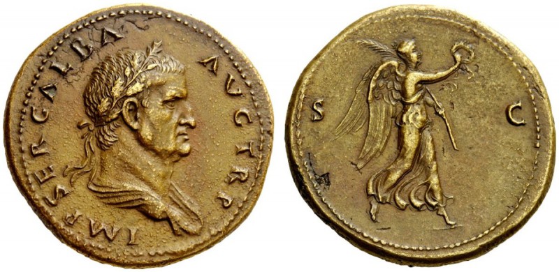The Roman Empire 
 Galba, 68 – 69 
 Sestertius June 68, Æ 25.79 g. IMP SER GAL...